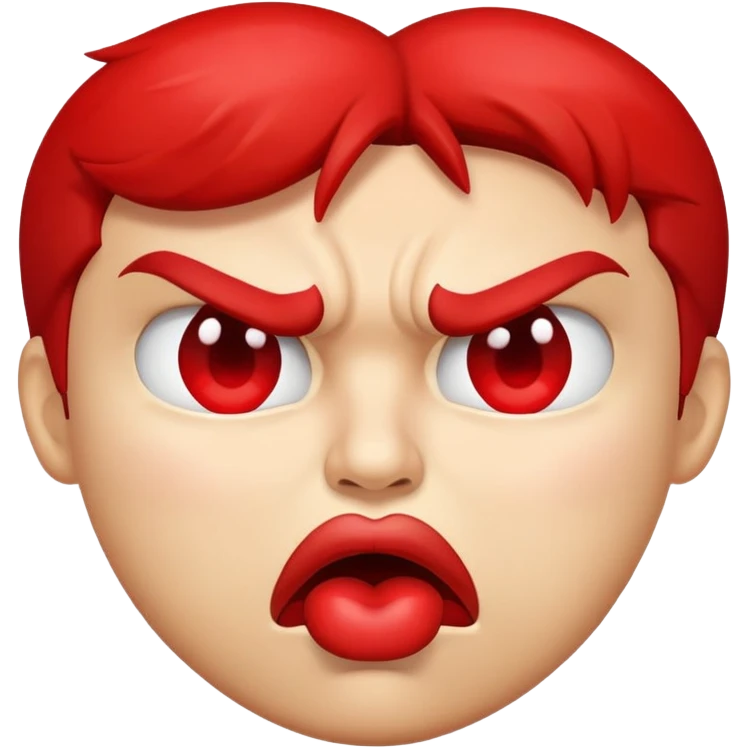 mad kissing face emoji