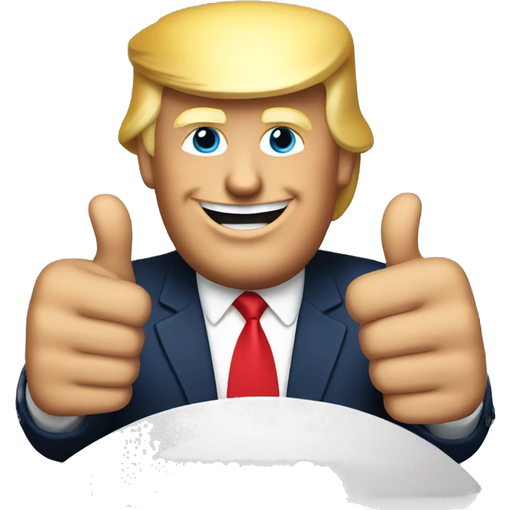 Donald Trump showing thumbs up emoji