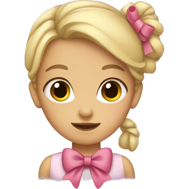 Girl with a bow emoji