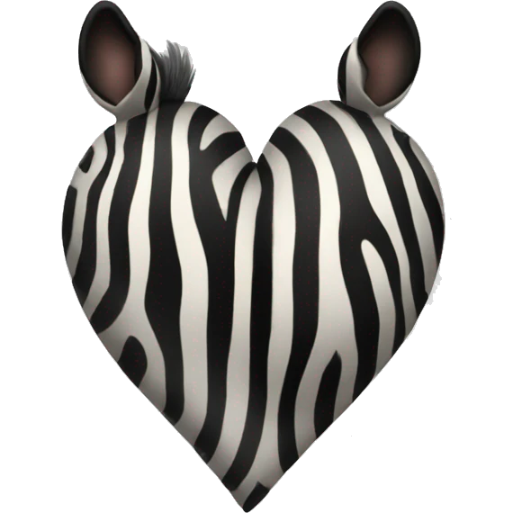 Zebra heart  emoji