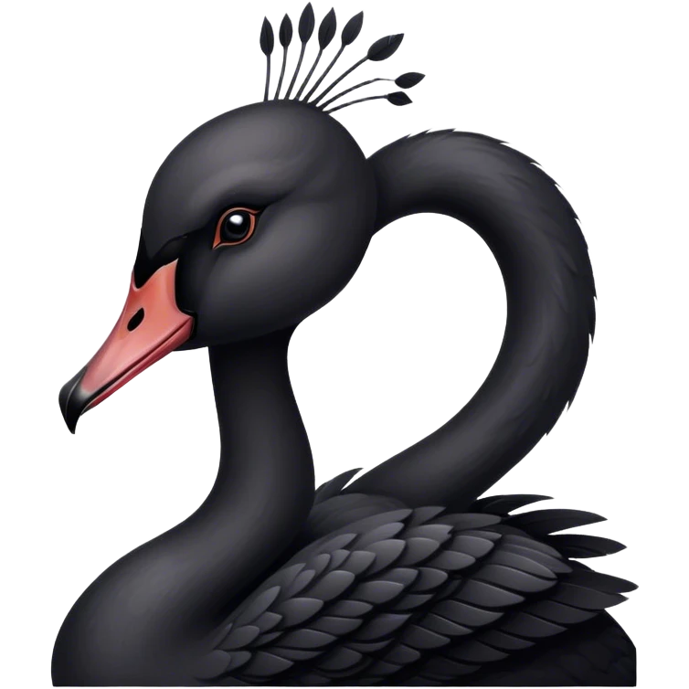 pretty black swan emoji