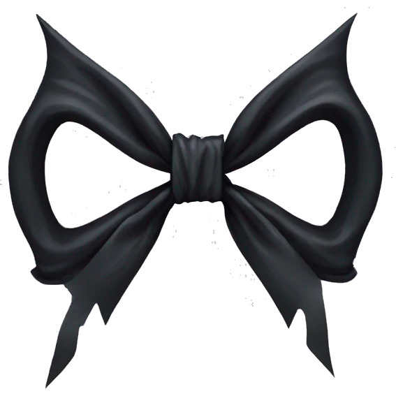 Gothic bow emoji