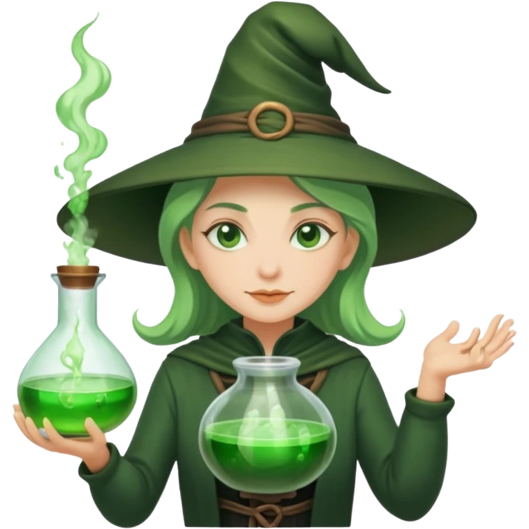 green witch cooking potion emoji