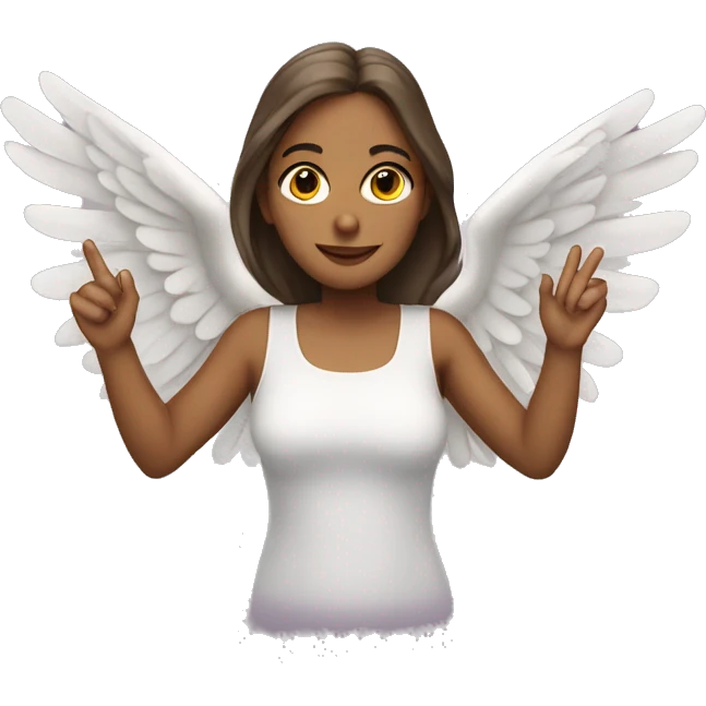 Woman with angel wings flying to heaven  emoji