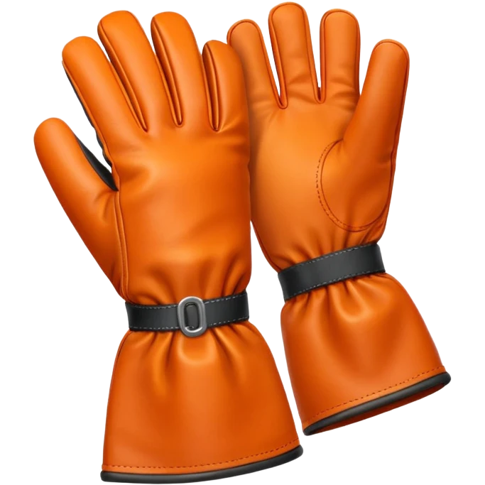 gloves: orange color emoji