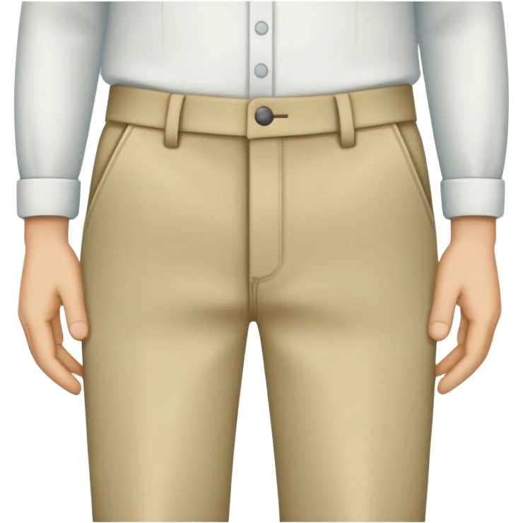 man with empty, turned-out pockets, frontal view emoji