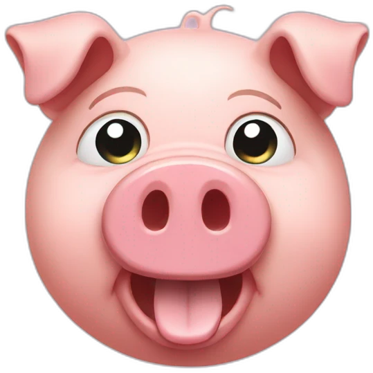 Crying pig emoji