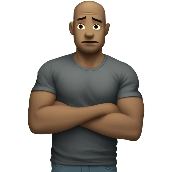 Flexing money  with sad expression emoji