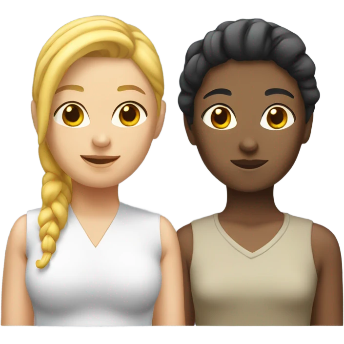 White and Asian lesbians emoji