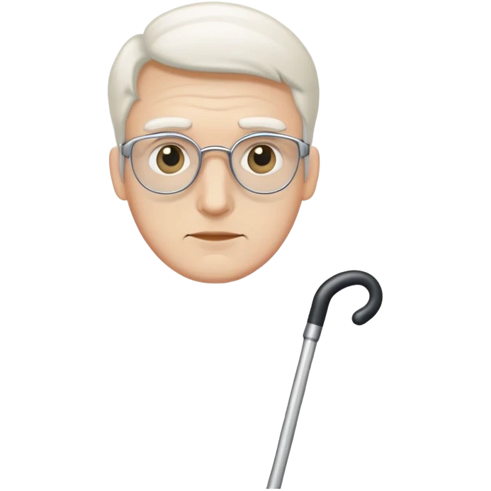 blind man with white cane emoji