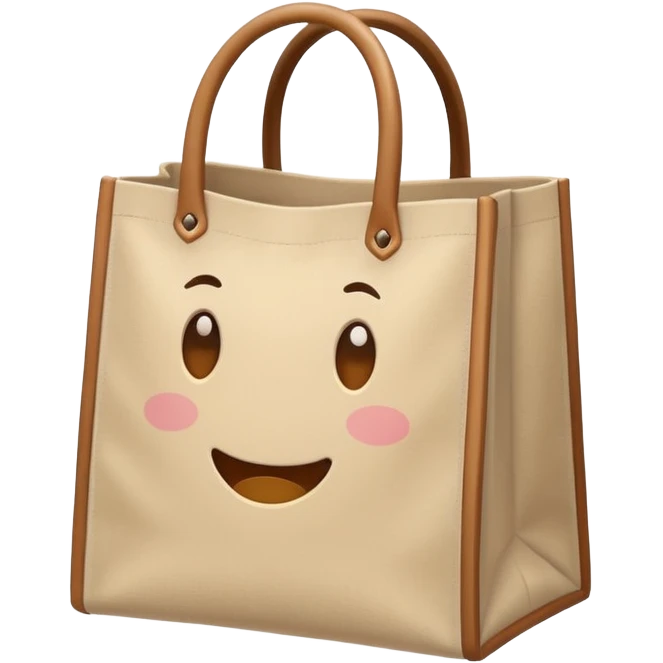 cartoon market bag, do not add stripes and make it empty emoji