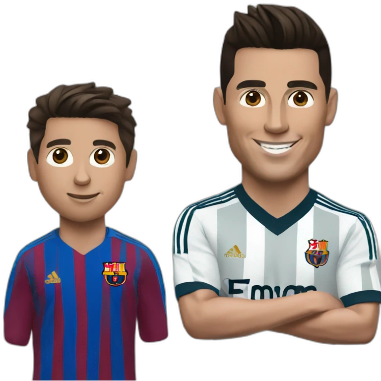 Cristiano Ronaldo and messi emoji