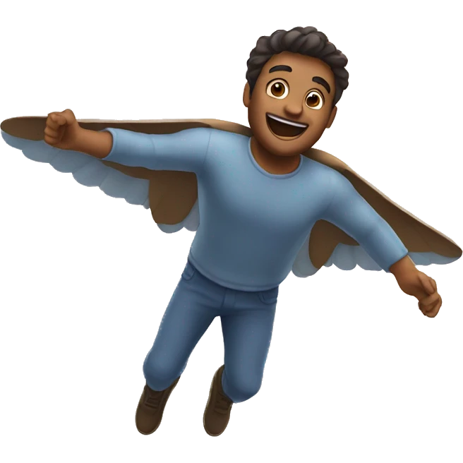 Man Flying in sky emoji