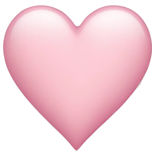 light pink heart emoji