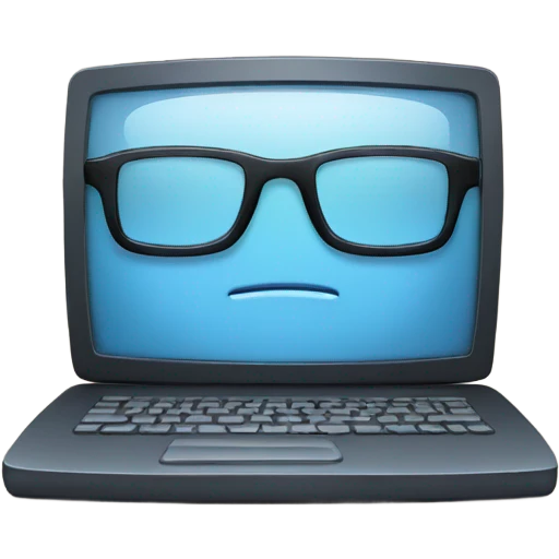 computer with glasses emoji