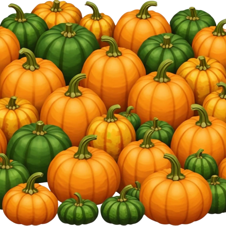 fall scene with pumpkins emoji