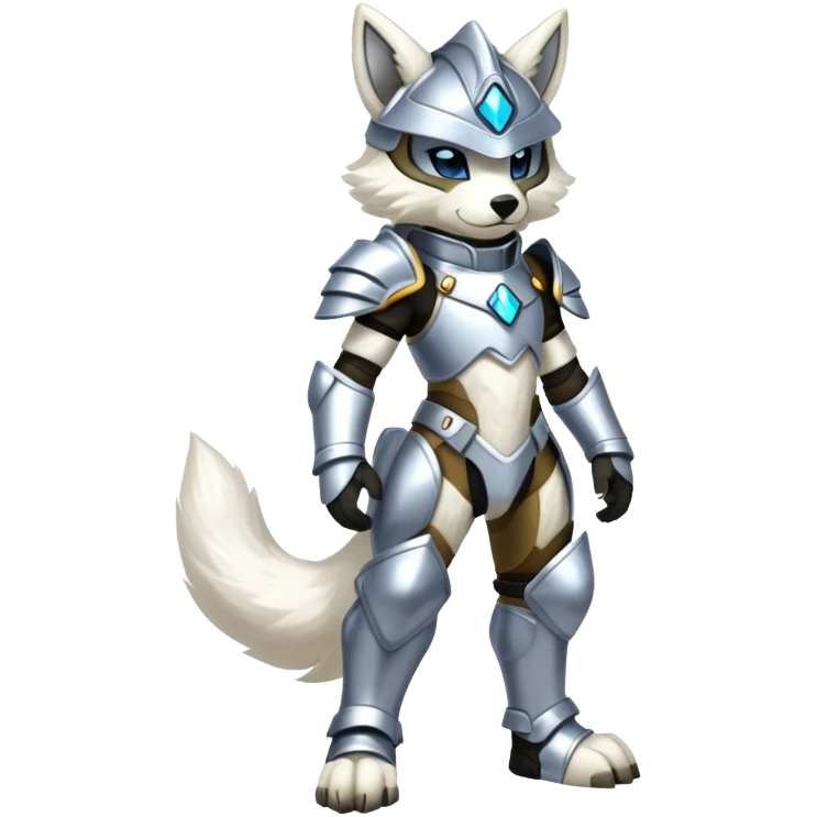 Anthro Protogen-furry-fursona, full body emoji