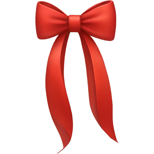 1 long tails red bow  emoji