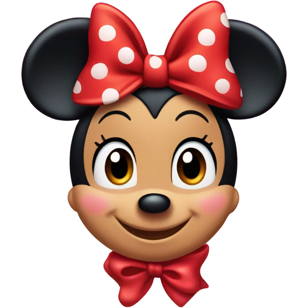 Minnie Mouse with a Valentine’s Day bow  emoji