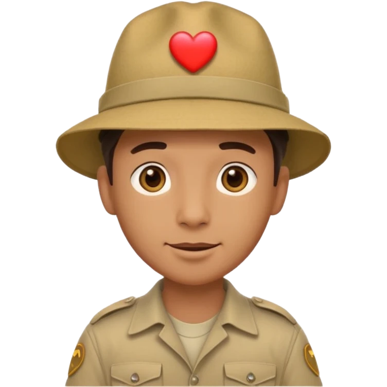 male safari operator with heart eyes emoji
