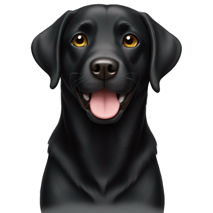black labrador happy  emoji