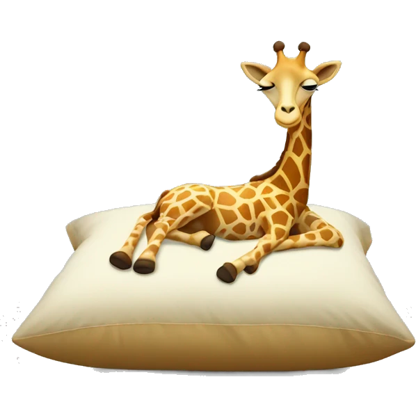 Giraff sleep on a pillow emoji