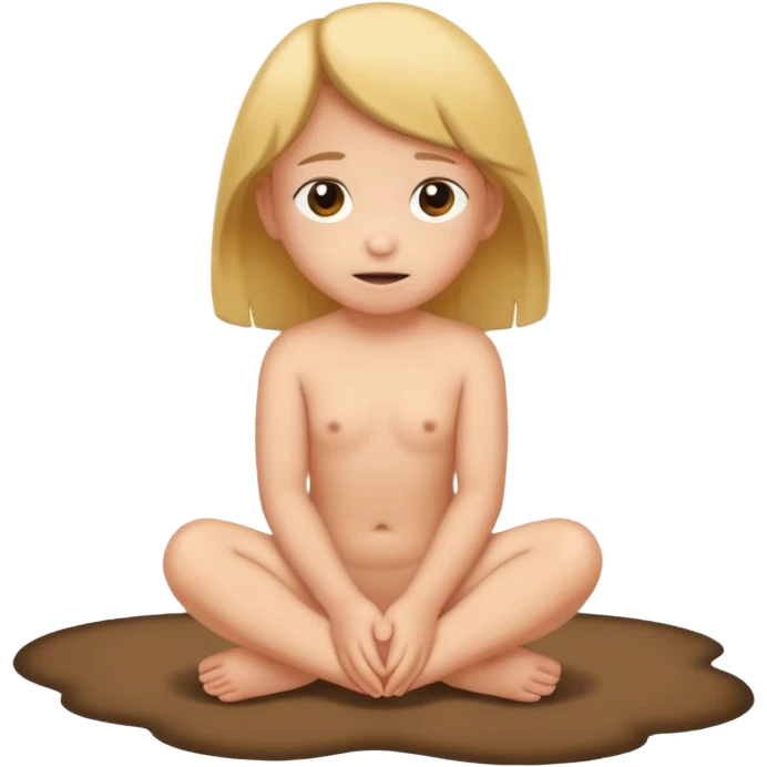 10 year old child girl naked  pooping in the floor emoji