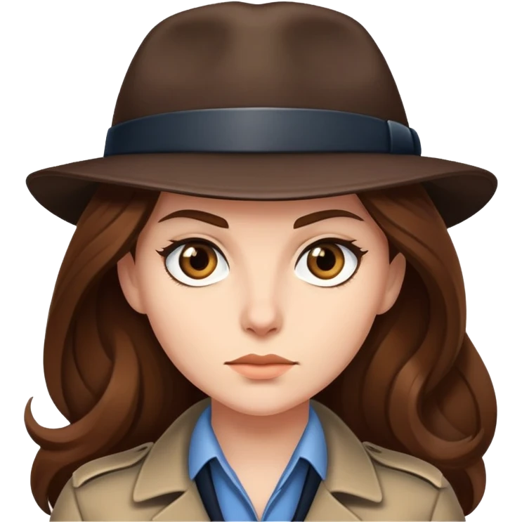 female detective with long hair emoji