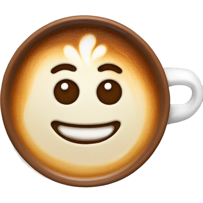 Coffee with latte art  emoji