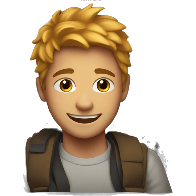 smiling boy in car interior in a fiery box emoji