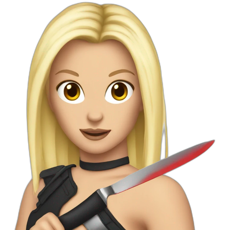 britney spears holding knives emoji