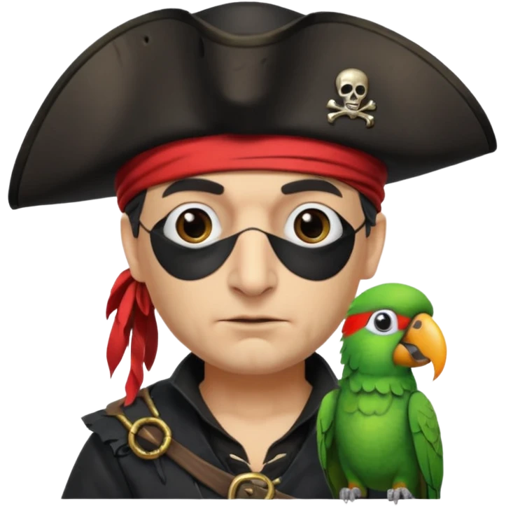 pirate and parrot emoji