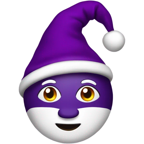 aubergine avec une tuque de noël  emoji