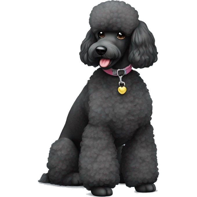 schwarzer poodle graue schnauze emoji