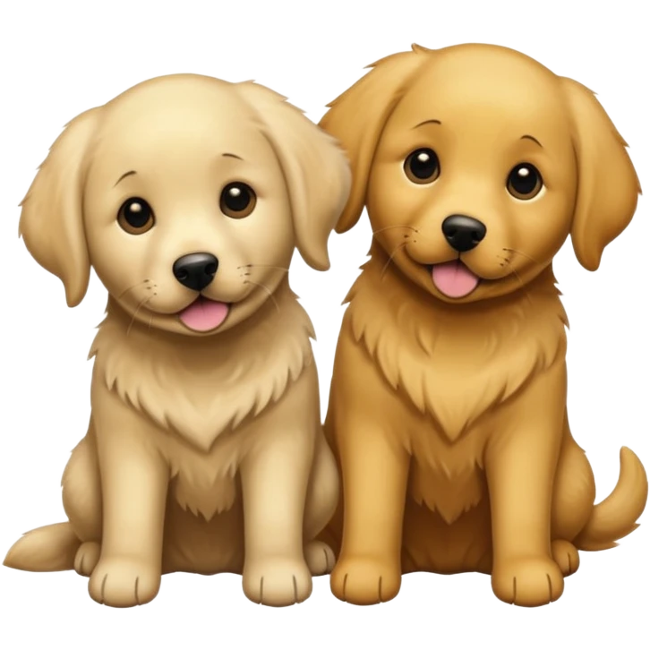 Golden and black labradors  emoji