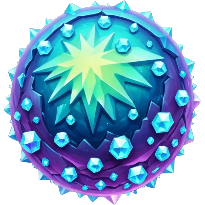 planet, surface covered in glowing crystals  emoji
