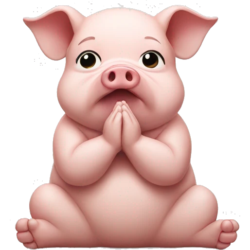 praying pig emoji