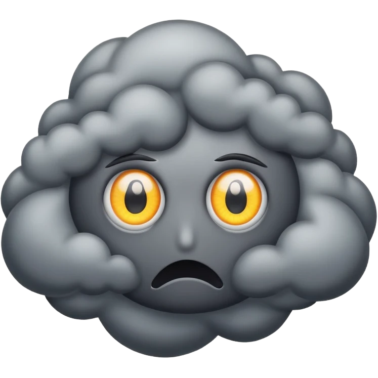  Dark cloud with an eye emoji