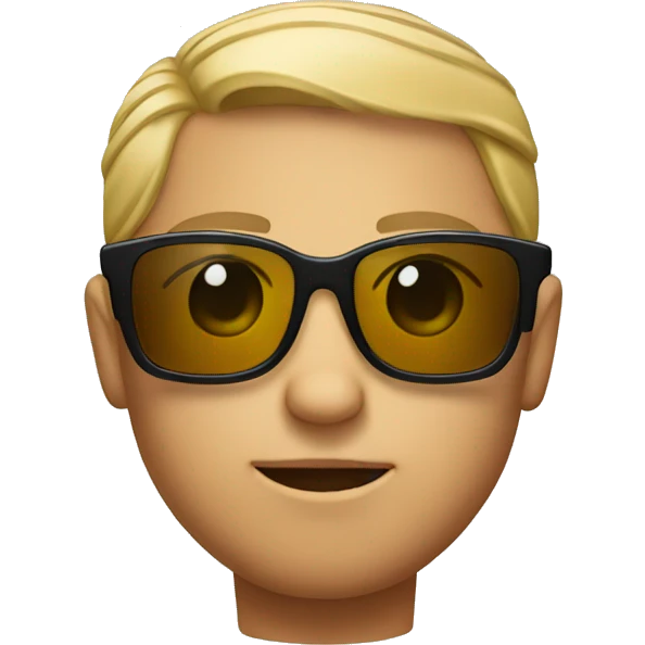 Sunglasses on head eyebrow raised emoji
