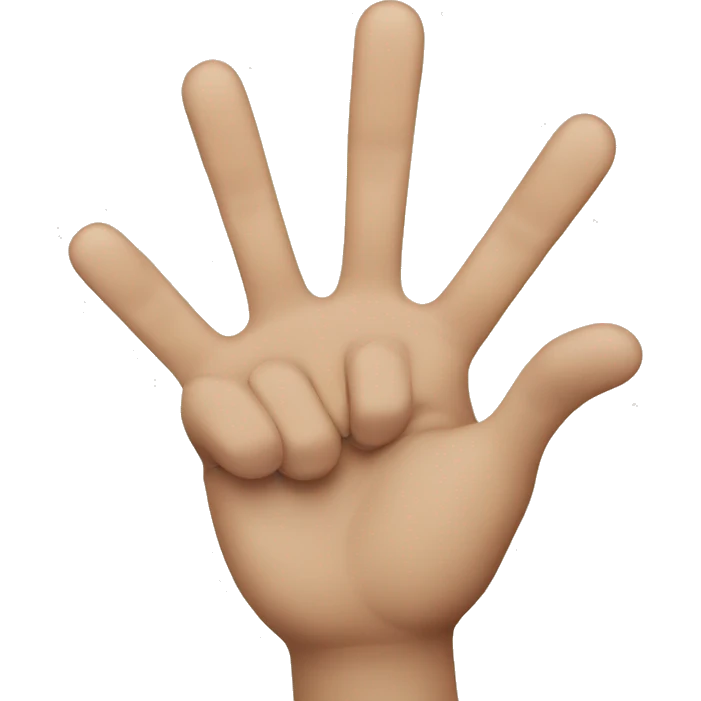 Three fingers uo emoji