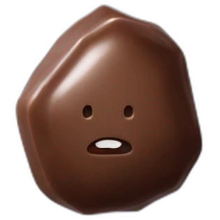 Chocolate moonrock candy emoji