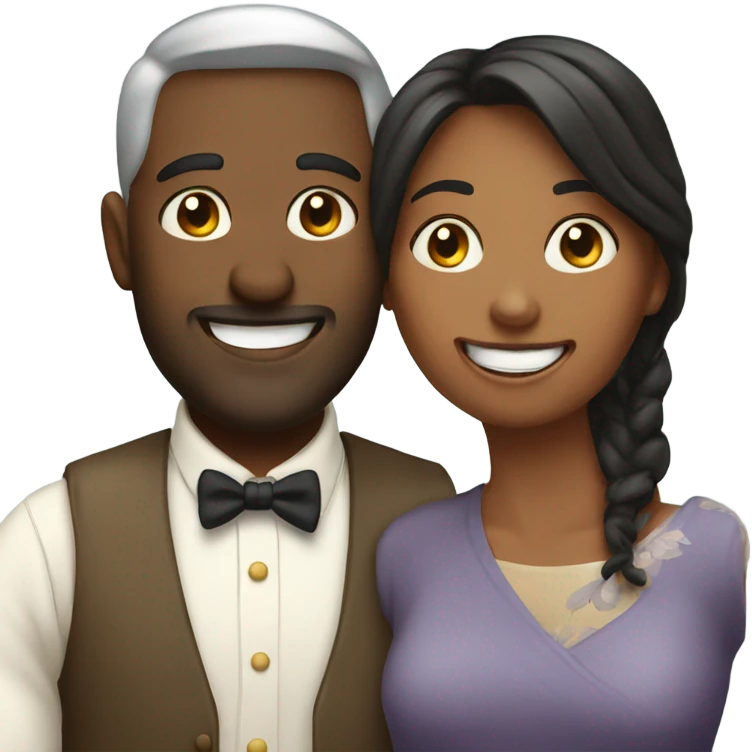 Husband and wife happy emoji