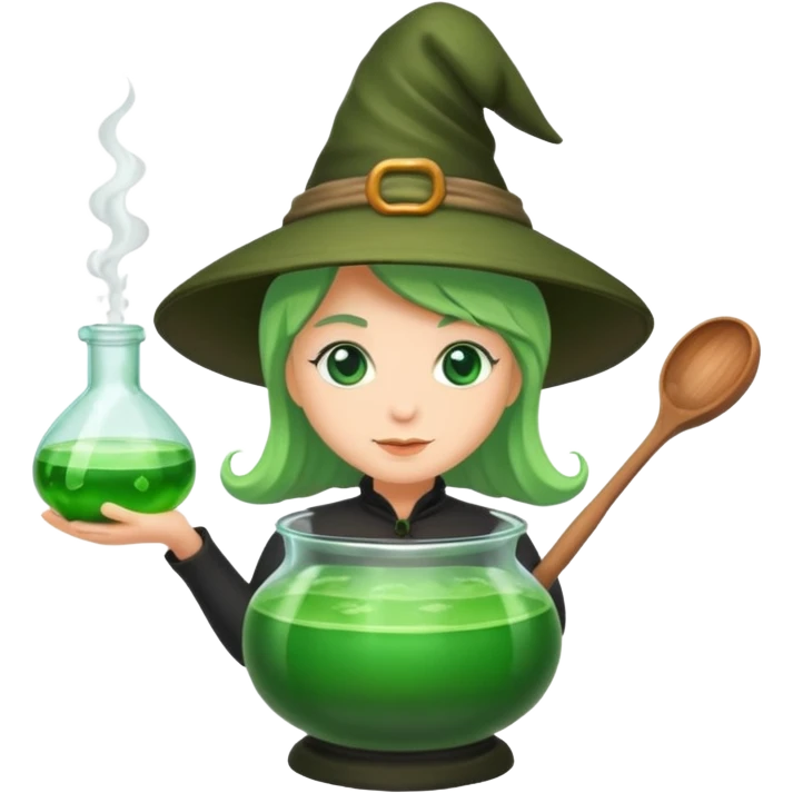green witch cooking potion emoji