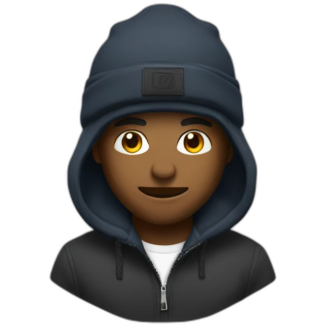Homme avec bonnet trapstar emoji