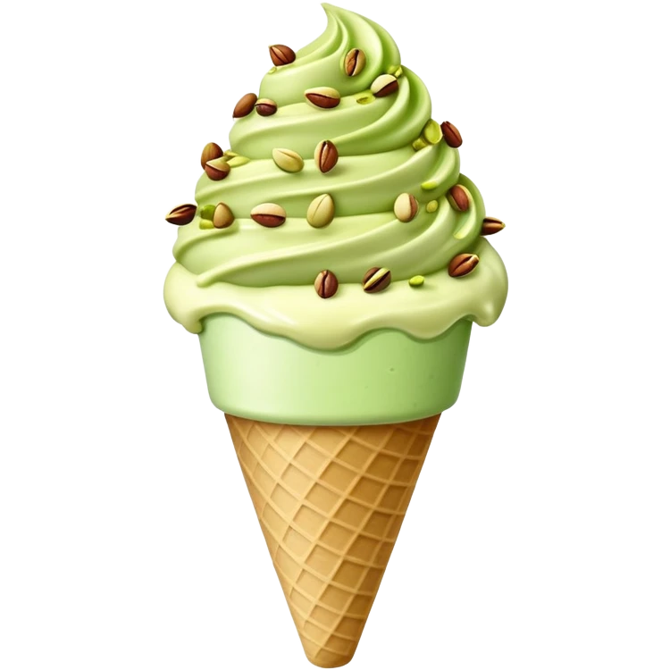 Fancy pistachio ice cream emoji