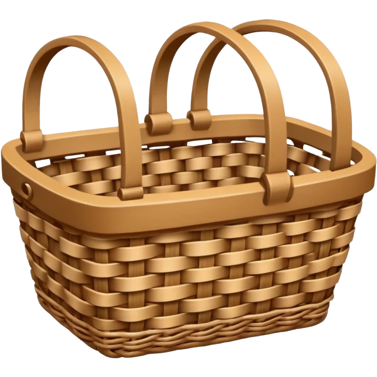 patterned empty wicker basket emoji