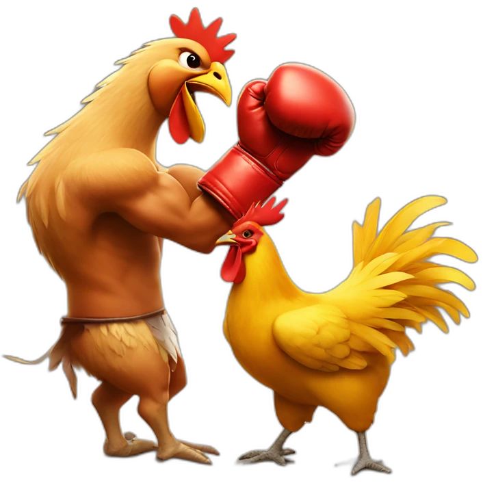 chicken boxing with pumba emoji