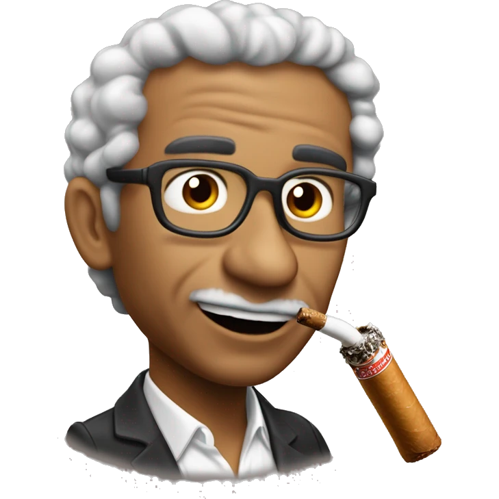José Roberto with cigarrillos  emoji