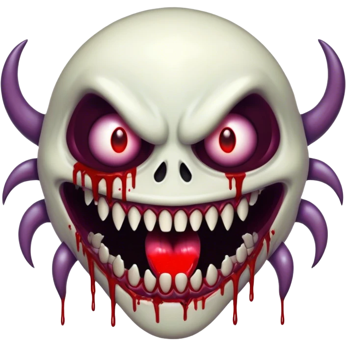 Scary exe sewerslvt monster scp with long teeth blood (no face)!!! glitch eyes glitch mouth  emoji