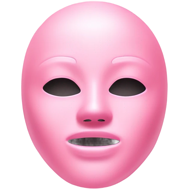 Moisturizing hydrogel face mask pink with slits for eyes, lips and nose  emoji